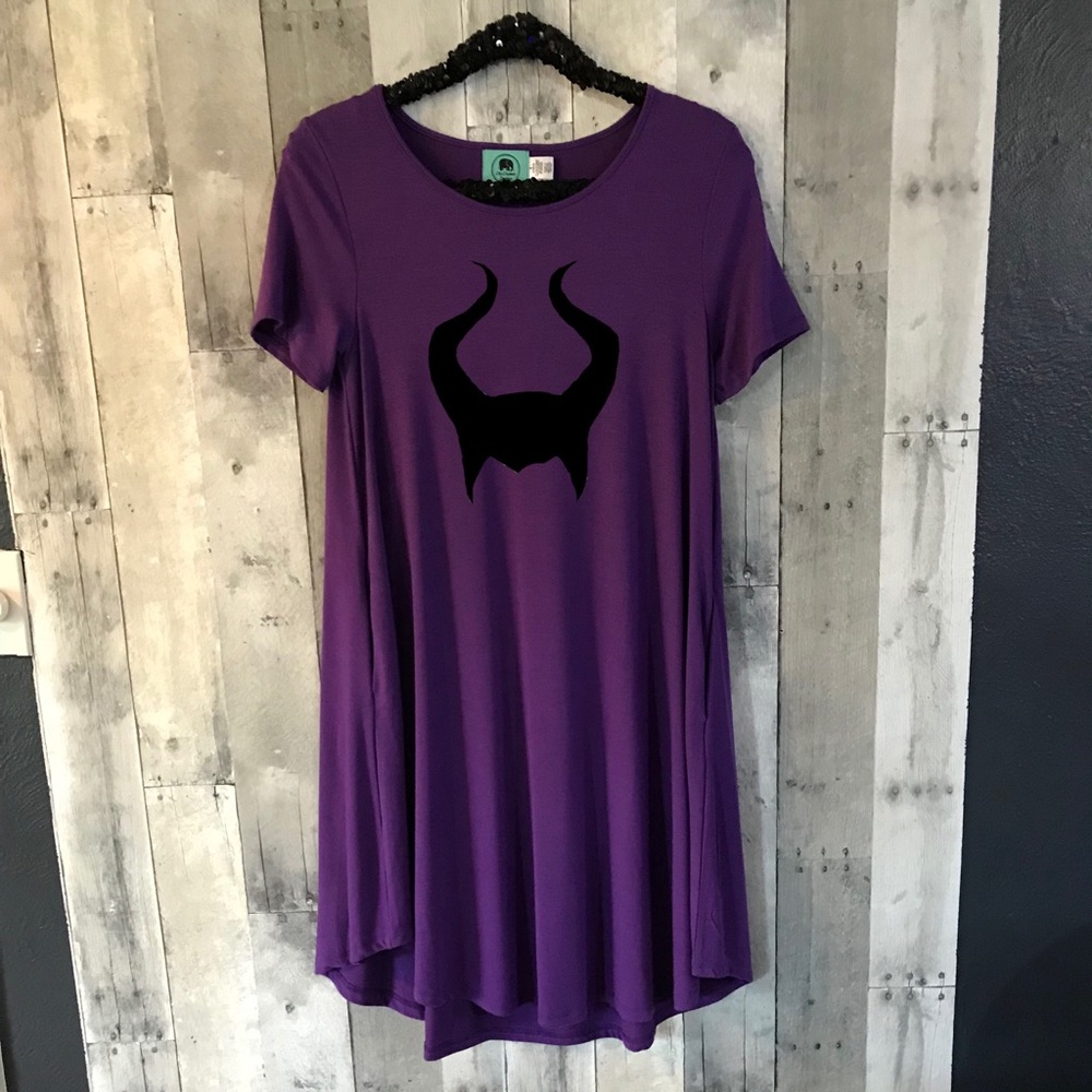 Halloween Long Flowy Soft Maleficent Tunic SM-3XL